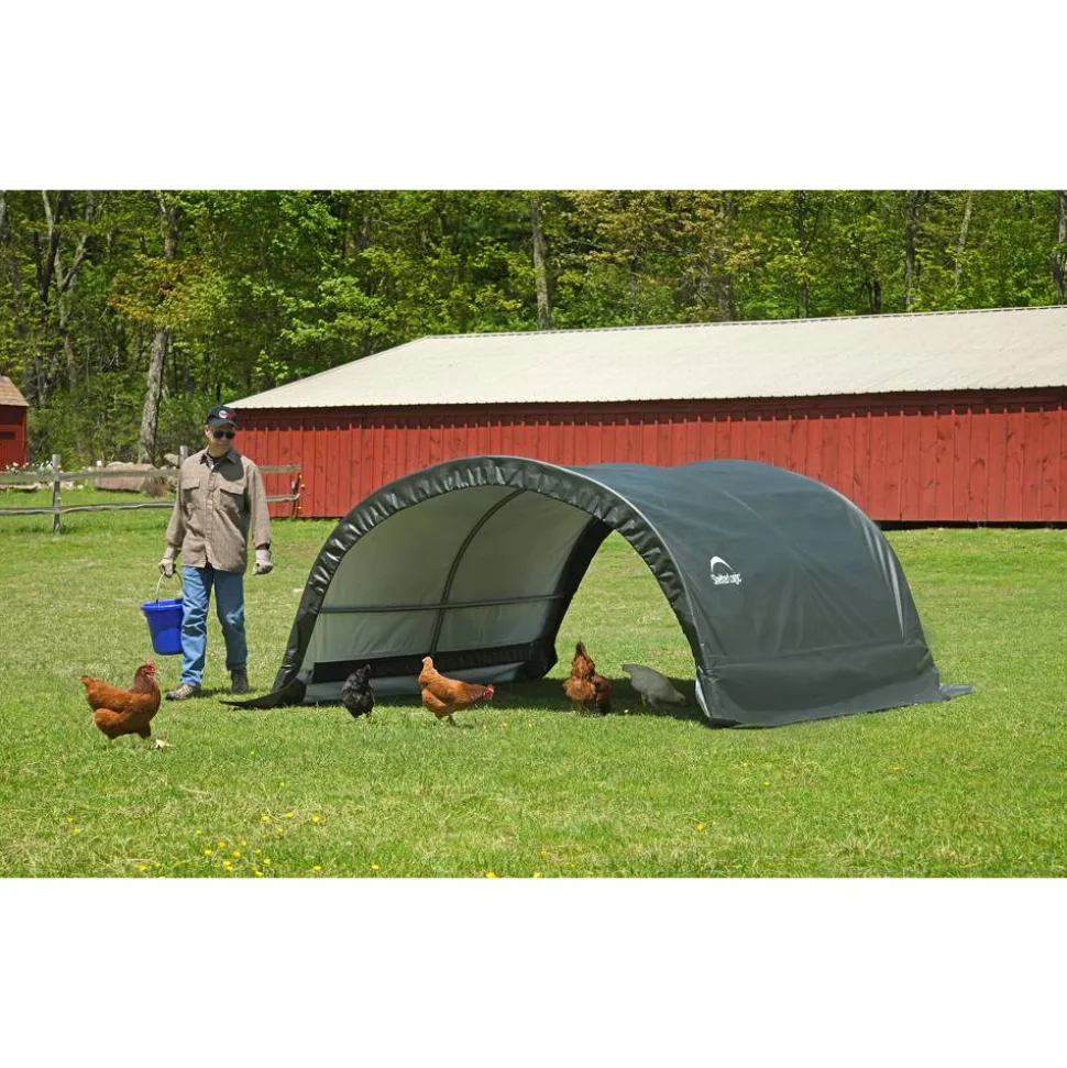 Weidezelt 'Run-In-Shed' grün Polyethylen 300 x 260 x 150 cm