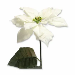 Weihnachtsstern Kunstblume weiß 71 cm