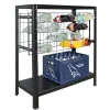 Weinregal schwarz 80 x 90 x 35 cm, für 32 Flaschen