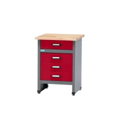 Werkbank mit 4 Schubladen dunkelrot 60 x 84 x 60 cm