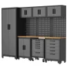 Werkstatteinrichtungs-Set schwarz 24-teilig 534 x 50 x 200 cm