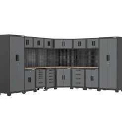 Werkstatteinrichtungs-Set schwarz 24-teilig 534 x 50 x 200 cm