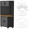 Werkstatteinrichtungs-Set schwarz 21-teilig 534 x 50 x 200 cm