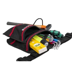 Werkzeug-Gürteltasche 'PARABELT M' schwarz/rot 30 x 24 x 10 cm