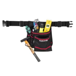Werkzeug-Gürteltasche 'PARABELT M' schwarz/rot 30 x 24 x 10 cm