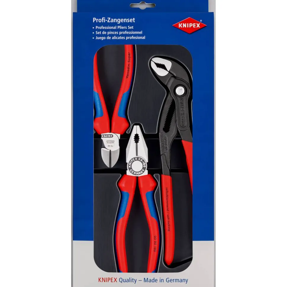 Werkzeug-Set rot/blau 370 mm 3-teilig