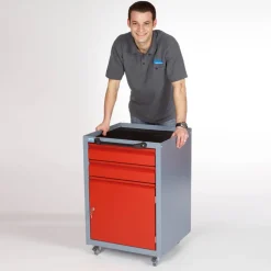 Werkzeugwagen rot mit 2 Schubladen 76 x 50 x 47 cm