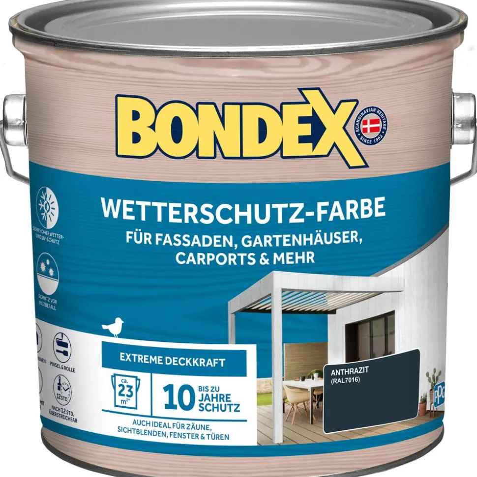Wetterschutzfarbe anthrazit 2,5 l