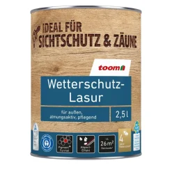 Wetterschutz-Lasur anthrazitfarben 2,5 l