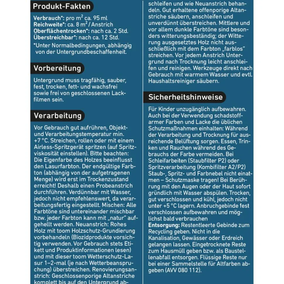 Wetterschutz-Lasur 'Natur' beige 750 ml