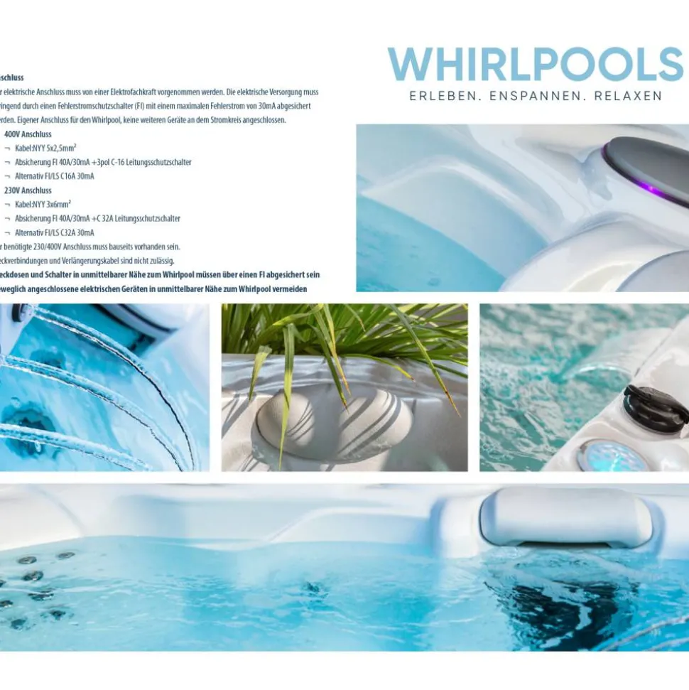 Whirlpool 'Fransisco' silbern 184 x 124 x 75 cm