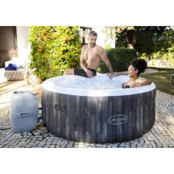 Whirlpool 'LAY-Z-SPA® Bahamas AirJet™' anthrazit Holz-Optik Ø 180 x 66 cm