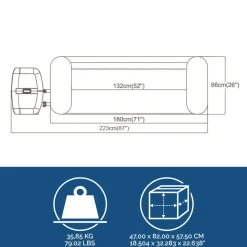 Whirlpool 'LAY-Z-SPA® Bali AirJet™' schwarz Ø 180 x 66 cm, mit LED