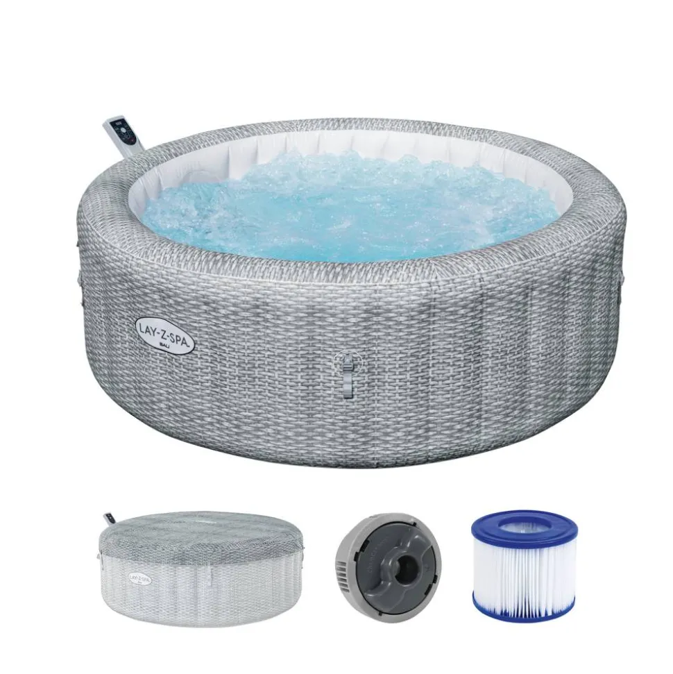 Whirlpool 'LAY-Z-SPA® Bali AirJet™' lichtgrau Ø 196 x 71 cm