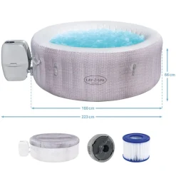 Whirlpool 'Lay-Z-Spa™ Cancun AirJet' altrosa/weiß Ø 180 x 66 cm