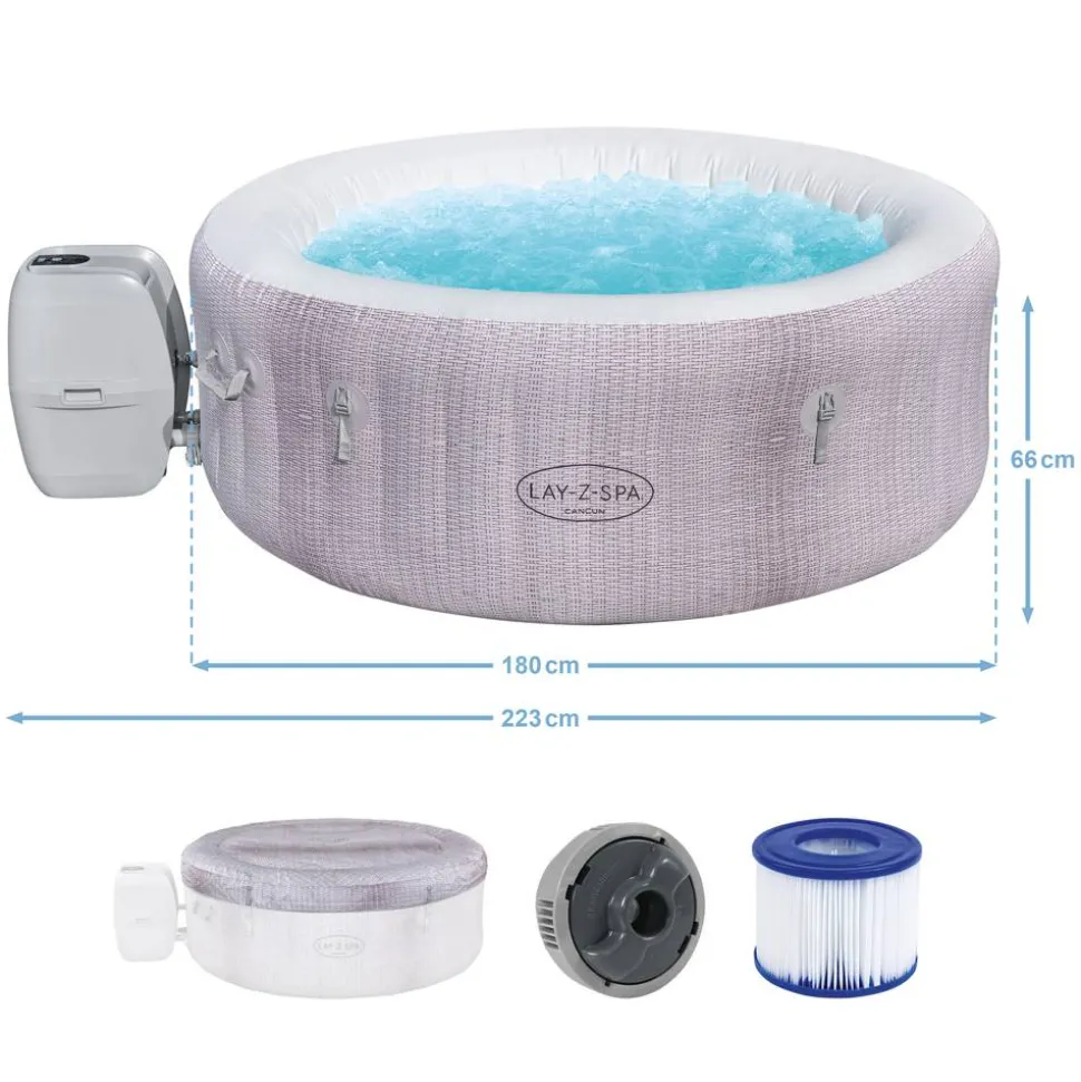 Whirlpool 'Lay-Z-Spa™ Cancun AirJet' altrosa/weiß Ø 180 x 66 cm