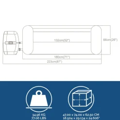 Whirlpool 'Lay-Z-Spa™ Cancun AirJet' altrosa/weiß Ø 180 x 66 cm
