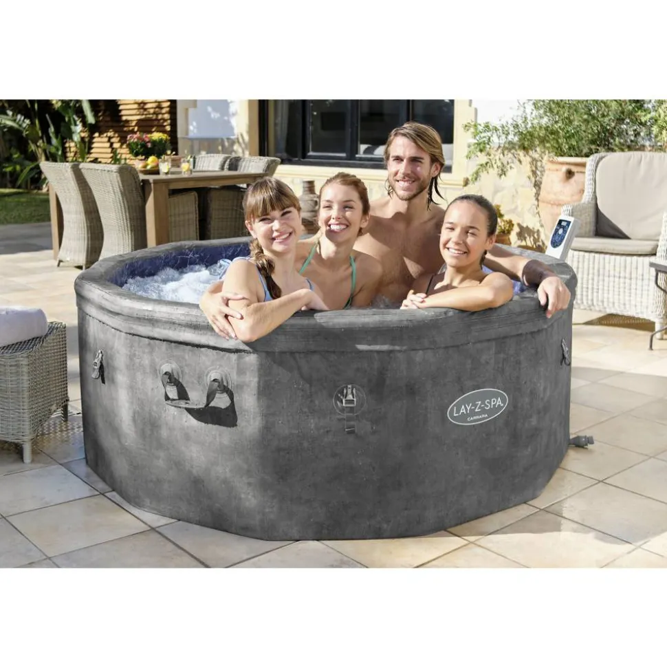 Whirlpool 'LAY-Z-SPA® Carrara AirJet™' Alabaster-Optik Ø 170 x 65 cm