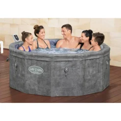 Whirlpool 'LAY-Z-SPA® Carrara AirJet™' Alabaster-Optik Ø 170 x 65 cm