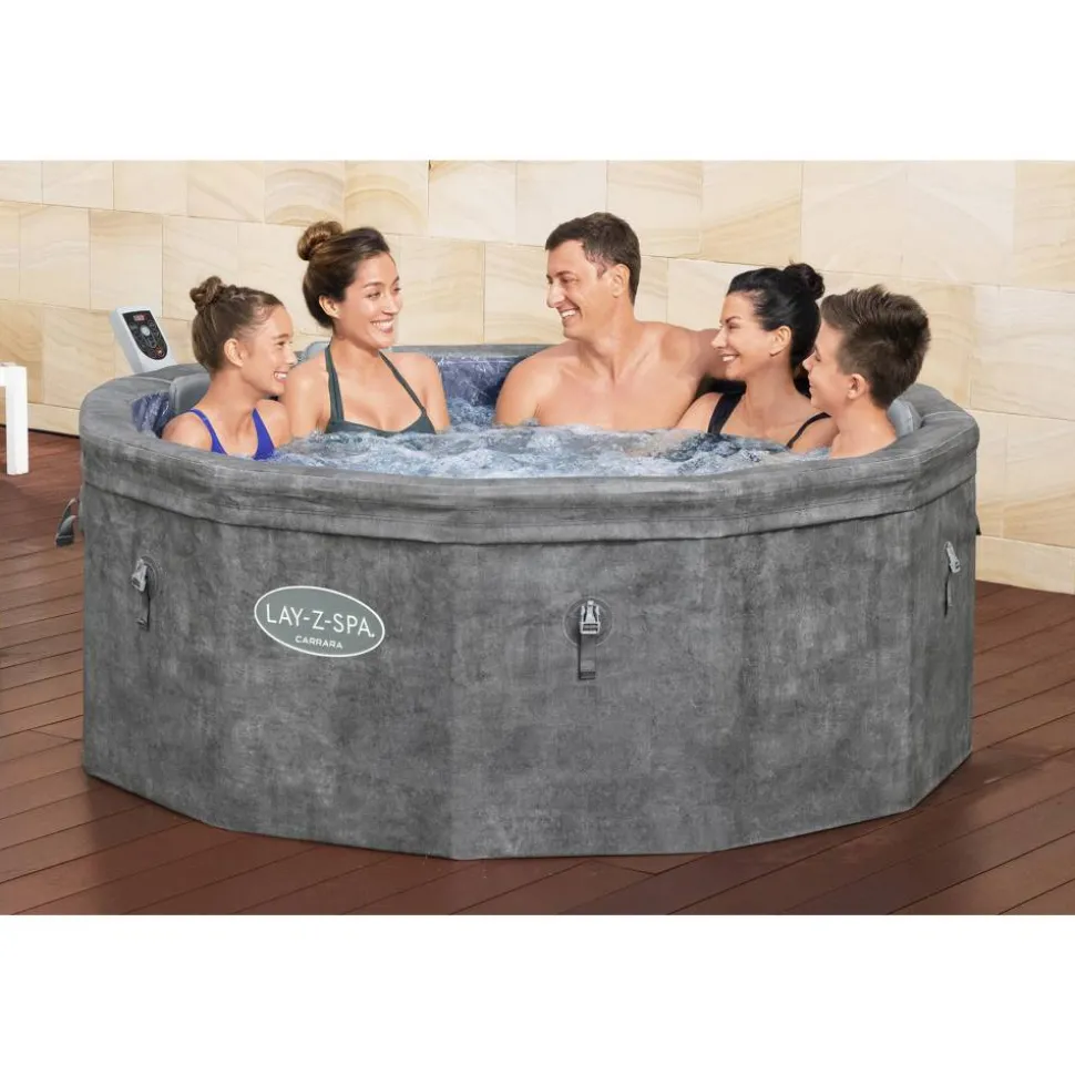 Whirlpool 'LAY-Z-SPA® Carrara AirJet™' Alabaster-Optik Ø 170 x 65 cm