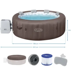 Whirlpool 'LAY-Z-SPA® Dominica HydroJet™' braun/weiß Ø 196 x 71 cm