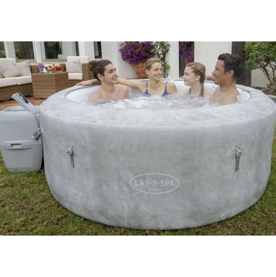 Whirlpool 'LAY-Z-SPA® ECO-Zurich AirJet™' grau Alabaster-Optik Ø 180 x 66 cm