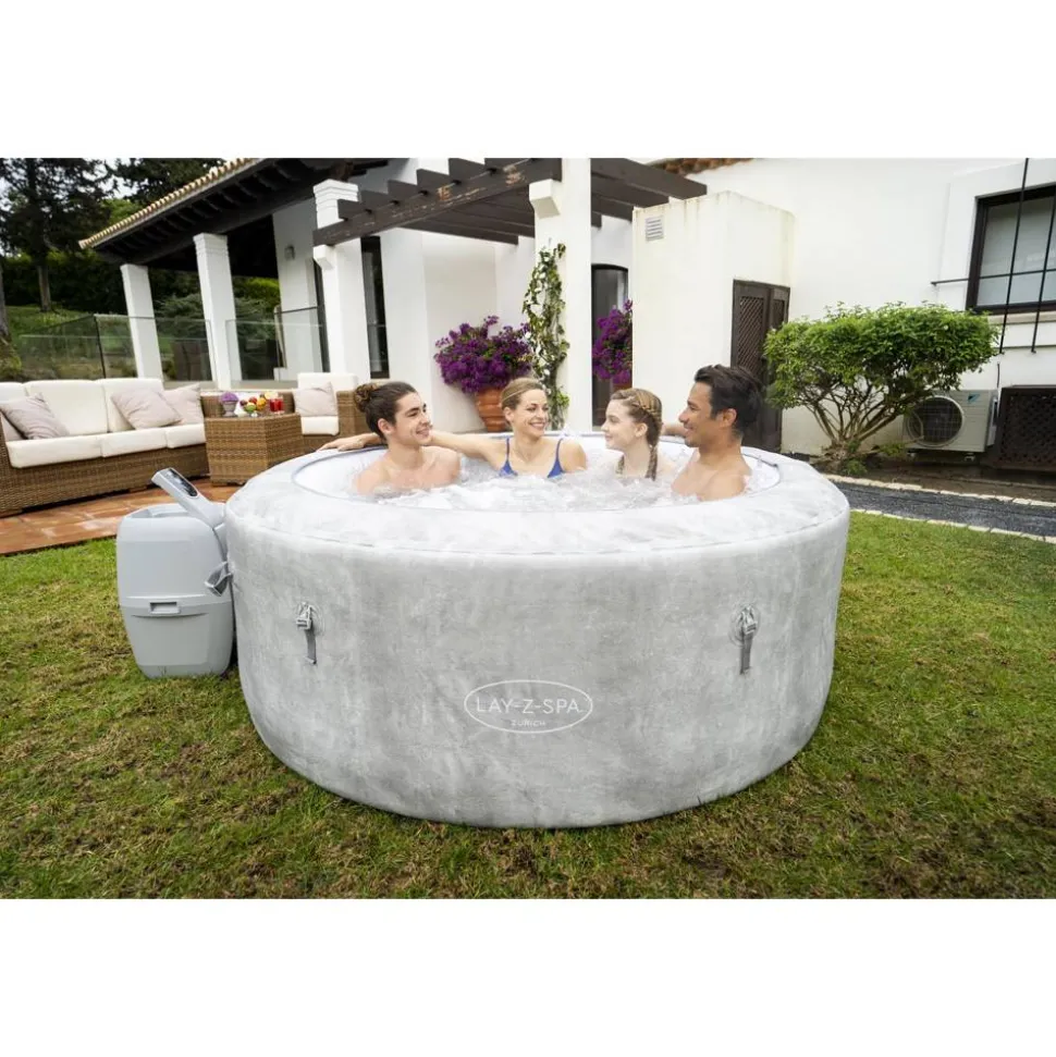 Whirlpool 'LAY-Z-SPA® ECO-Zurich AirJet™' grau Alabaster-Optik Ø 180 x 66 cm