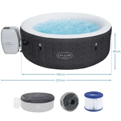 Whirlpool 'Lay-Z-Spa™ Havana AirJet WiFi' anthrazit/weiß Ø 180 x 66 cm