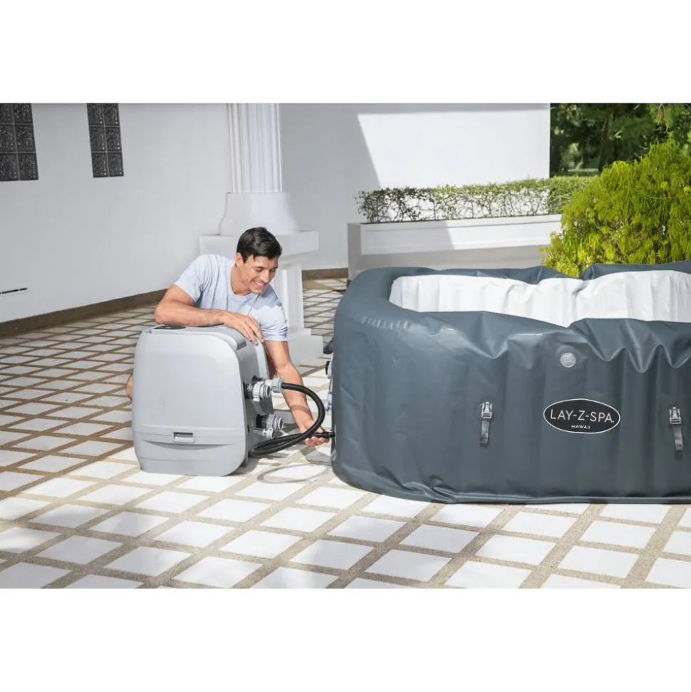 Whirlpool 'Lay-Z-Spa™ Hawaii HydroJet Pro' grau/weiß 180 x 180 x 71 cm