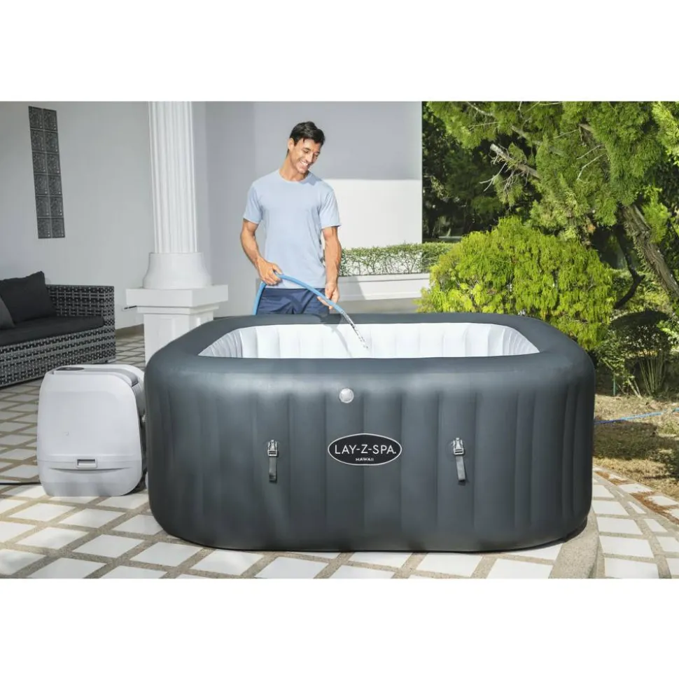 Whirlpool 'Lay-Z-Spa™ Hawaii HydroJet Pro' grau/weiß 180 x 180 x 71 cm