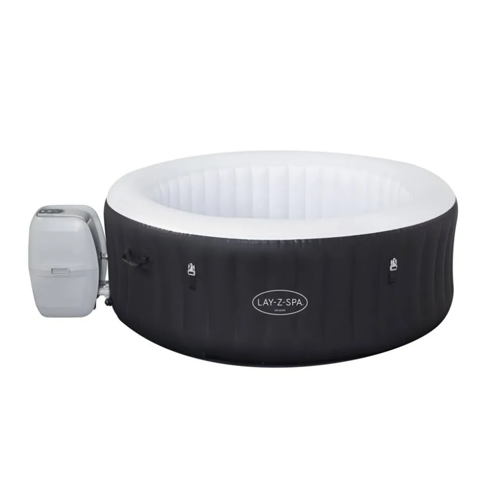 Whirlpool 'Lay-Z-Spa™ Miami AirJet' schwarz/weiß Ø 180 x 66 cm