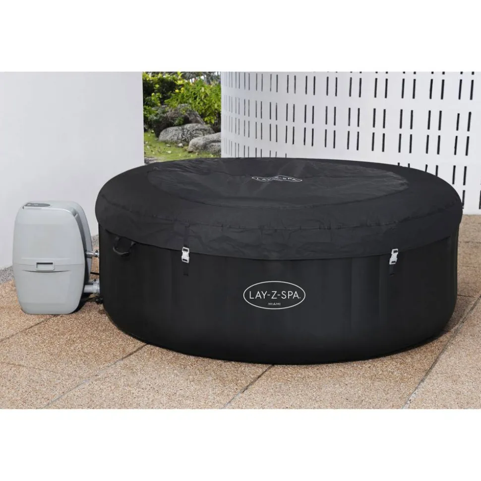 Whirlpool 'Lay-Z-Spa™ Miami AirJet' schwarz/weiß Ø 180 x 66 cm