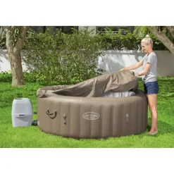 Whirlpool 'Lay-Z-Spa® Palm Springs AirJet™' taupe/weiß Ø 196 x 71 cm