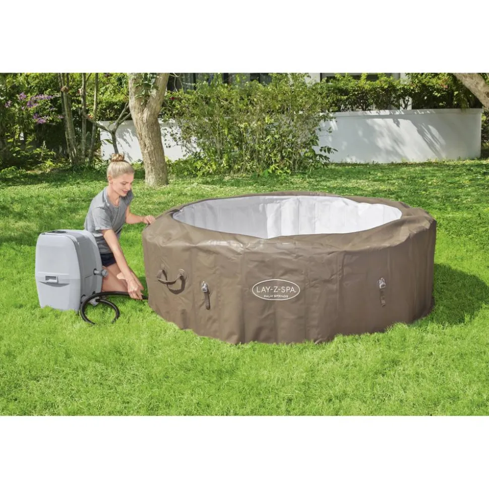 Whirlpool 'Lay-Z-Spa® Palm Springs AirJet™' taupe/weiß Ø 196 x 71 cm