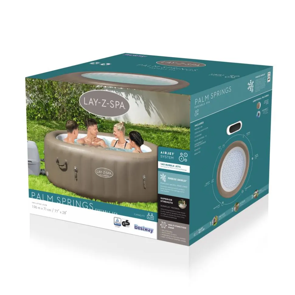 Whirlpool 'Lay-Z-Spa® Palm Springs AirJet™' taupe/weiß Ø 196 x 71 cm