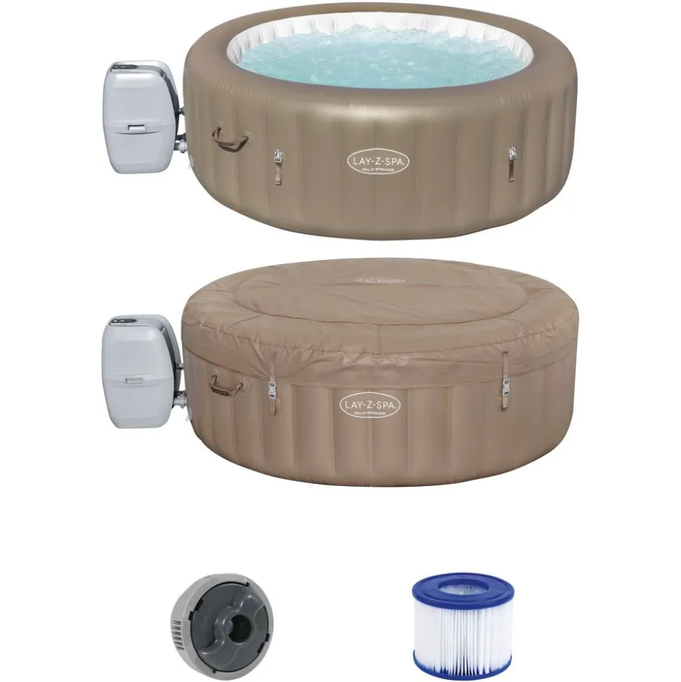 Whirlpool 'Lay-Z-Spa® Palm Springs AirJet™' taupe/weiß Ø 196 x 71 cm