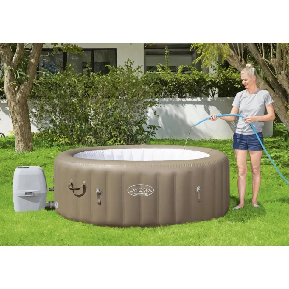 Whirlpool 'Lay-Z-Spa® Palm Springs AirJet™' taupe/weiß Ø 196 x 71 cm