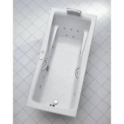 Whirlpool-Komplett-Set 'Atlanta' weiß 190 x 90 cm