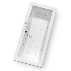 Whirlpool-Komplettset 'Cubic' Sanitäracryl weiß 170 x 75 x 49,5 cm