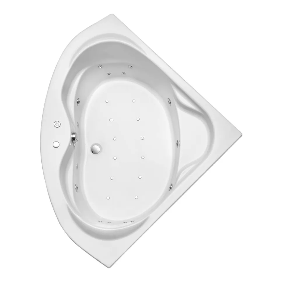 Whirlpool-Komplettset 'Madras' Sanitäracryl weiß 145 x 145 x 42 cm