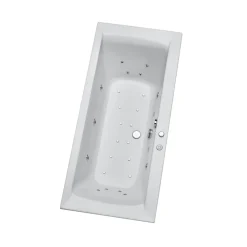 Whirlpool-Komplettset 'Rosa' Sanitäracryl weiß 190 x 90 x 45 cm