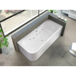 Whirlpool-Komplettset 'Spirit' links Sanitäracryl weiß 180 x 80 x 60 cm