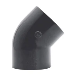 Winkel PVC Ø 50 mm, 45° schwarz