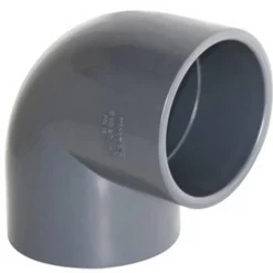 Winkel PVC Ø 50 mm, 90° schwarz