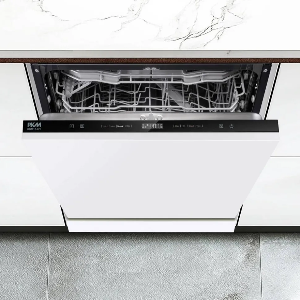 Winkelküche mit E-Geräten 'OPTIkoncept Arvid986' weiß 270 cm