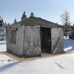 Winterabdeckung für Pavillon 12 x 16 grau Polyester