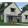 Wintergarten 'Sanremo' anthrazit 380 x 435 cm Polycarbonat transparent