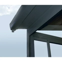Wintergarten 'Sanremo' anthrazit 294 x 314 cm Polycarbonat transparent