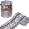 Winterschutz-Deko-Juteband 'Norweger-Design' grau-weiß 6 x 300 cm