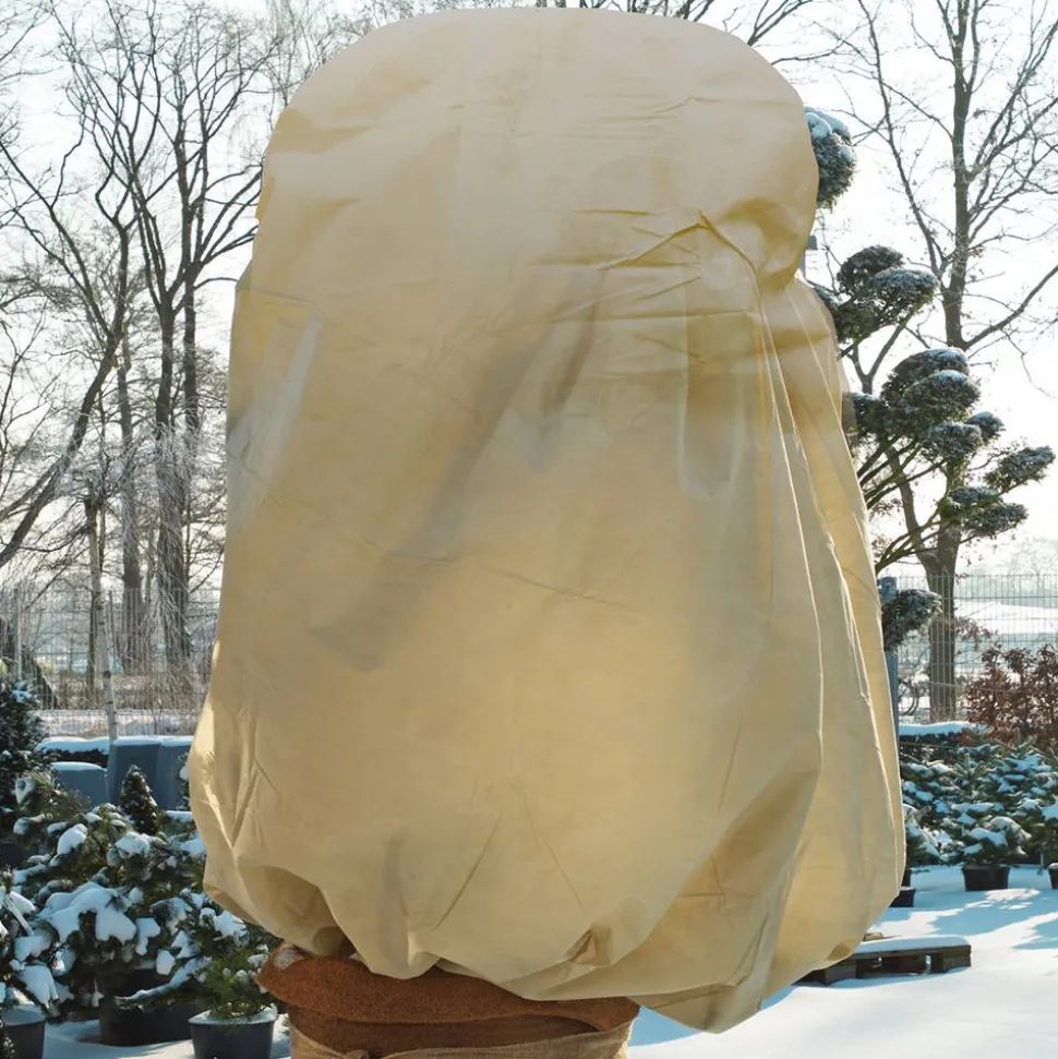 Winterschutz-Vlieshaube 'Exclusiv' beige Ø 250 x 350 cm